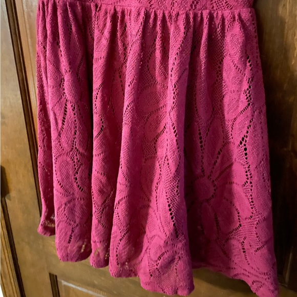 LC Lauren Conrad Pink Crochet Pattern Floral Dress - Picture 3 of 4